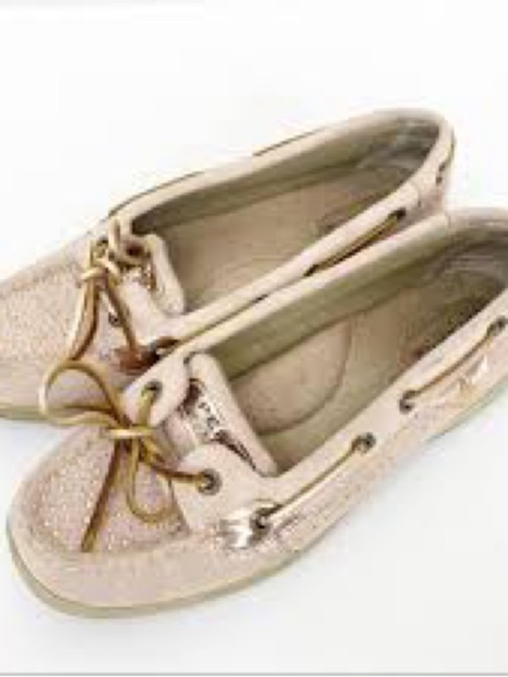 Sperry Women's Pink and Metallic Boat Shoes